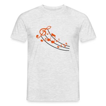 music notes design - Männer T-Shirt - Grau meliert - Vorne - AI Model Male 178 dark (178cm)