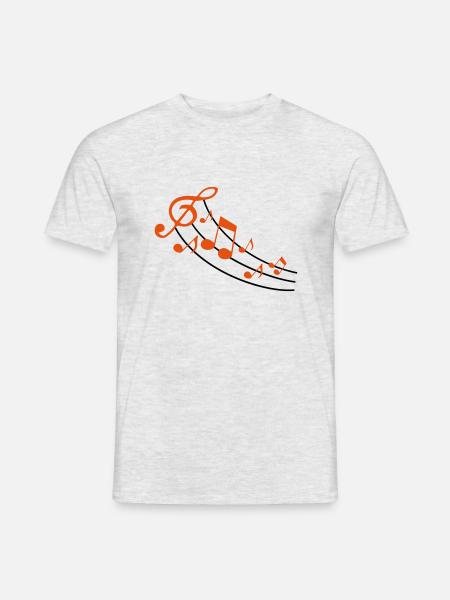 music notes design - Männer T-Shirt - Grau meliert