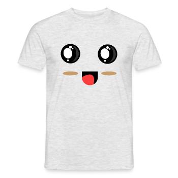 Sweet face - laughing eyes - Men's T-Shirt - heather grey - Front - AI Model Male 178 dark (178cm)