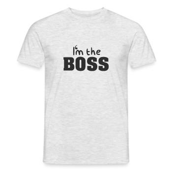 Je suis le Boss - T-shirt homme - gris chiné - Devant - AI Model Male 178 dark (178cm)