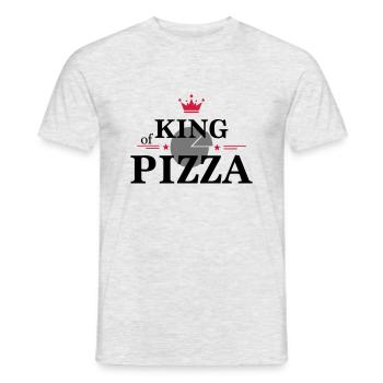 Roi de la pizza - T-shirt homme - gris chiné - Devant - AI Model Male 178 dark (178cm)