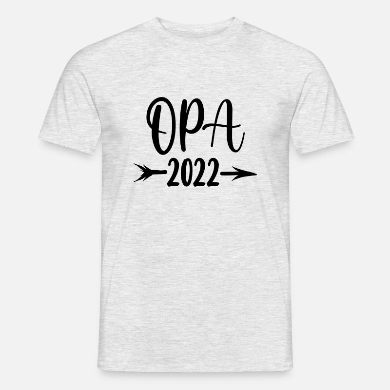 Werdender Opa 2022 - Männer T-Shirt - Grau meliert