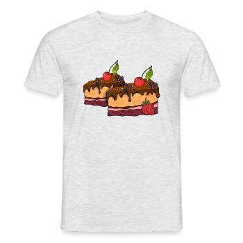 Cake - Men's T-Shirt - heather grey - Front - AI Model Male 178 dark (178cm)