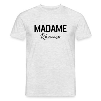 Madame rêveuse - T-shirt homme - gris chiné - Devant - AI Model Male 178 dark (178cm)