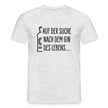 Der "Gin" des Lebens - Gin Trinker - Männer T-Shirt - Grau meliert - Vorne - AI Model Male 178 dark (178cm)
