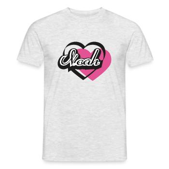 Name Noah - Männer T-Shirt - Grau meliert - Vorne - AI Model Male 178 dark (178cm)