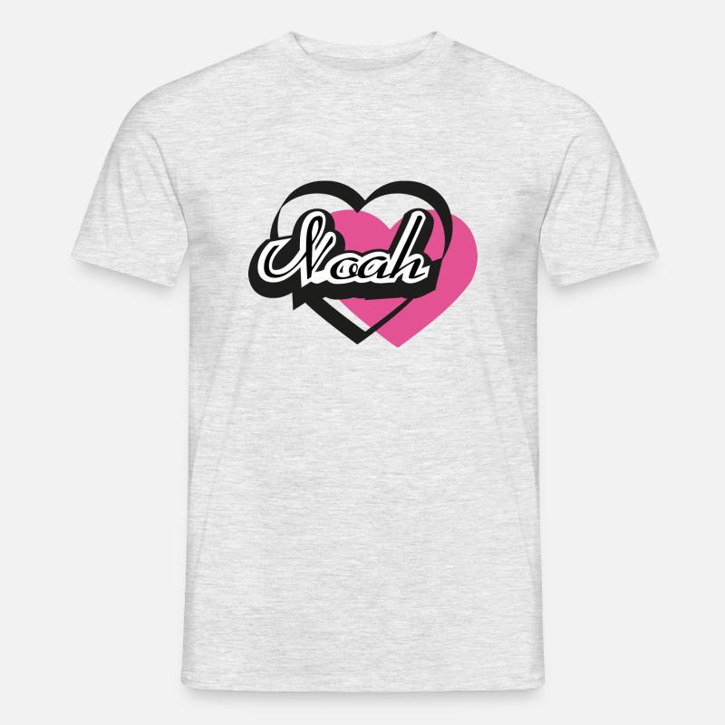 Name Noah - Männer T-Shirt - Grau meliert