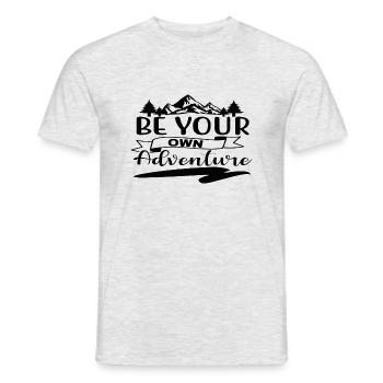 Be your own Adventure - Men's T-Shirt - heather grey - Front - AI Model Male 178 dark (178cm)