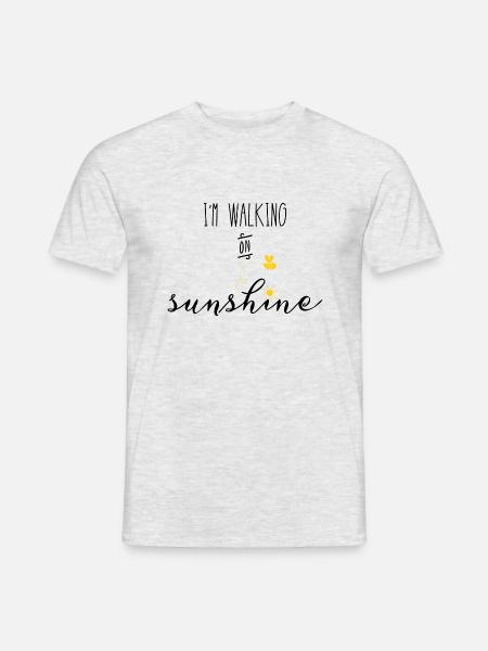 Wandern in der Sonne - Männer T-Shirt - Grau meliert