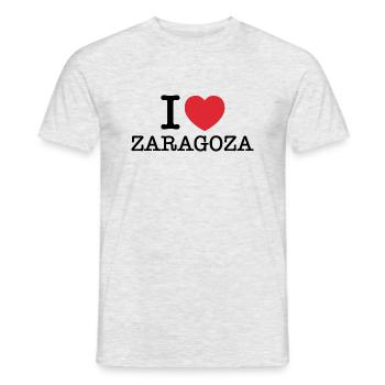 Ich liebe Saragossa | Saragossa | I Herz Saragossa - Männer T-Shirt - Grau meliert - Vorne - AI Model Male 178 dark (178cm)