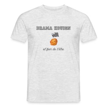 Fier d être un drama kouign Dark Grey - T-shirt homme - gris chiné - Devant - AI Model Male 178 dark (178cm)