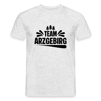 Team Erzgebirge - Männer T-Shirt - Grau meliert - Vorne - AI Model Male 178 dark (178cm)