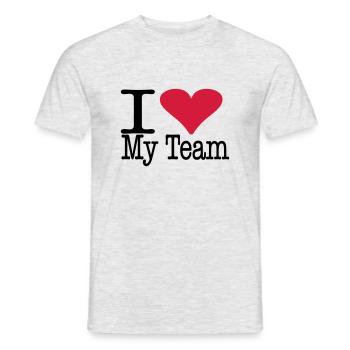 ilovemyteam - T-shirt homme - gris chiné - Devant - AI Model Male 178 dark (178cm)