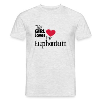 This Girl Loves Her Euphonium - Männer T-Shirt - Grau meliert - Vorne - AI Model Male 178 dark (178cm)
