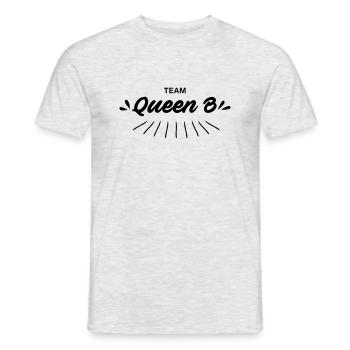 Team Queen B - Men's T-Shirt - heather grey - Front - AI Model Male 178 dark (178cm)