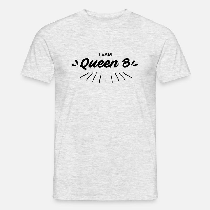 Team Queen B - Männer T-Shirt - Grau meliert