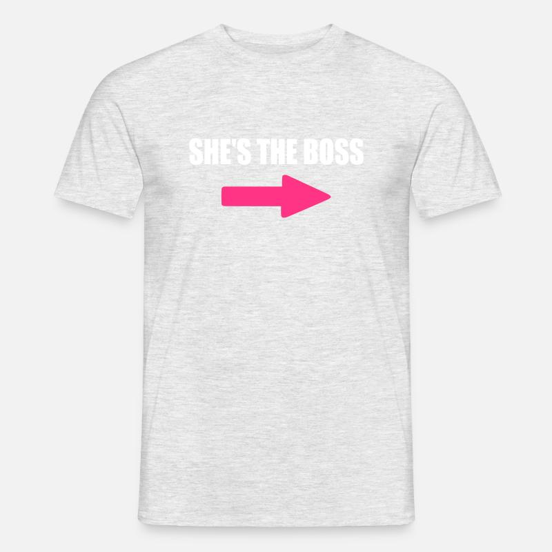 she s the boss - Men’s T-shirt - heather grey