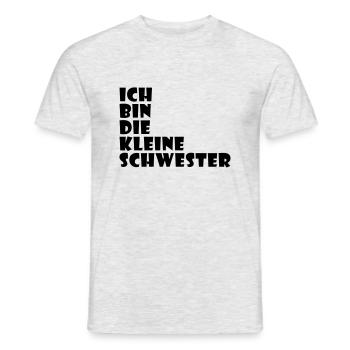 Ich bin die kleine Schwester - Männer T-Shirt - Grau meliert - Vorne - AI Model Male 178 dark (178cm)