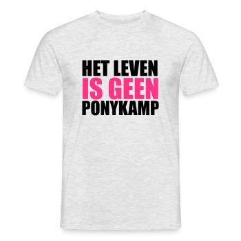 Het Leven is geen Ponykamp - Men's T-Shirt - heather grey - Front - AI Model Male 178 dark (178cm)