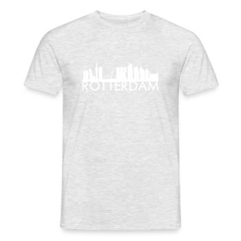 Idée cadeau Rotterdam Pays-Bas skyline - T-shirt homme - gris chiné - Devant - AI Model Male 178 dark (178cm)