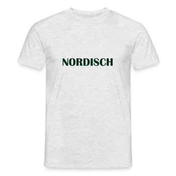 Nordisch - Männer T-Shirt - Grau meliert - Vorne - AI Model Male 178 dark (178cm)