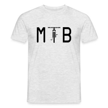 Mountain bike biker MTB - Men's T-Shirt - heather grey - Front - AI Model Male 178 dark (178cm)