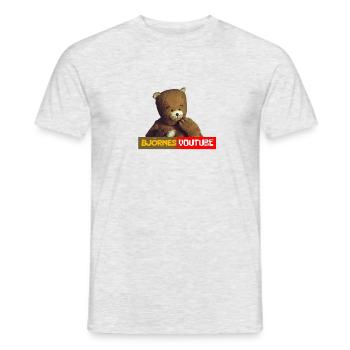 björnes youtube - Men's T-Shirt - heather grey - Front - AI Model Male 178 dark (178cm)