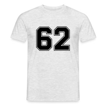 62 - Men's T-Shirt - heather grey - Front - AI Model Male 178 dark (178cm)