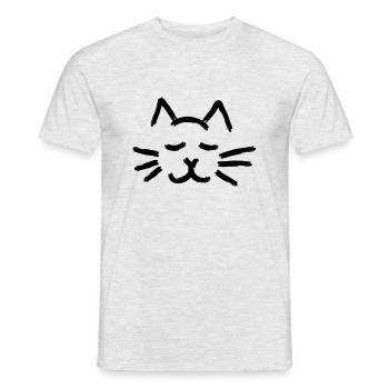 Chat-Zen - Männer T-Shirt - Grau meliert - Vorne - AI Model Male 178 dark (178cm)