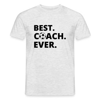 BEST COACH EVER - Men's T-Shirt - heather grey - Front - AI Model Male 178 dark (178cm)