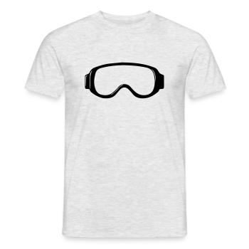 Skibrille - Männer T-Shirt - Grau meliert - Vorne - AI Model Male 178 dark (178cm)