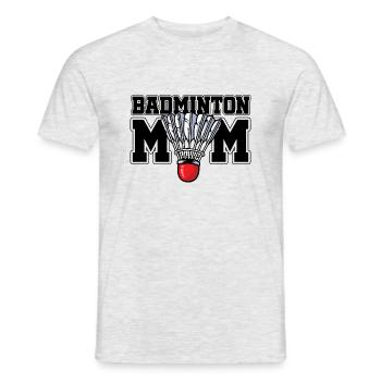 Badminton Mom Badminton Player Shuttlecock Sports - Männer T-Shirt - Grau meliert - Vorne - AI Model Male 178 dark (178cm)