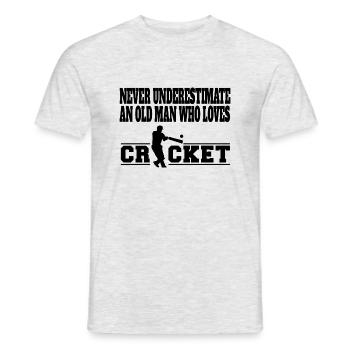 Équipe de cricket Slogan de cricket Cadeau Fan de cricket - T-shirt homme - gris chiné - Devant - AI Model Male 178 dark (178cm)
