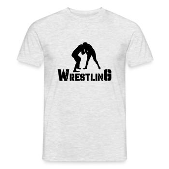 Wrestling - Männer T-Shirt - Grau meliert - Vorne - AI Model Male 178 dark (178cm)