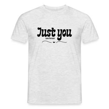 Juste Toi - Amour Éternel - Just you - T-shirt homme - gris chiné - Devant - AI Model Male 178 dark (178cm)