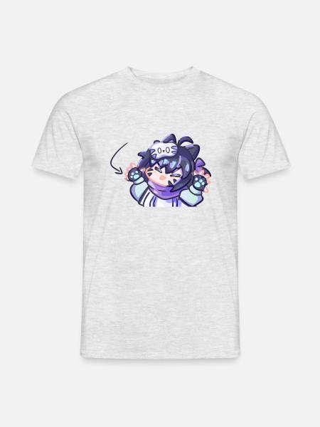 Gremlin Yuki - Männer T-Shirt - Grau meliert