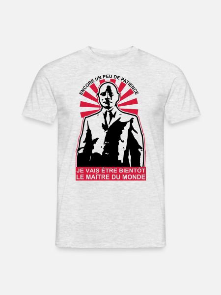 le maitre du monde - T-shirt homme - gris chiné