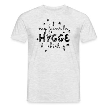 My favorite hygge shirt - Men's T-Shirt - heather grey - Front - AI Model Male 178 dark (178cm)