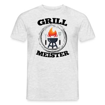 Grillmeister - Männer T-Shirt - Grau meliert - Vorne - AI Model Male 178 dark (178cm)
