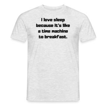 I love sleep because.... - T-shirt homme - gris chiné - Devant - AI Model Male 178 dark (178cm)