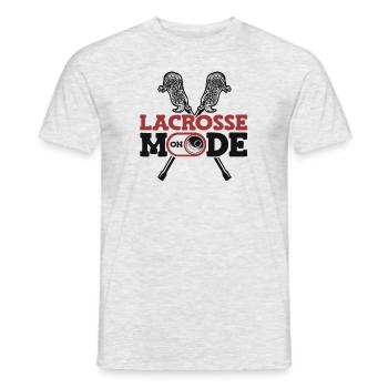 Lacrosse Mode On Lax Player Polocrosse - Men's T-Shirt - heather grey - Front - AI Model Male 178 dark (178cm)