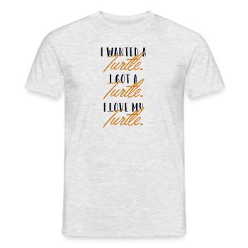 Turtle Love Giant Tortoise Tortoise - Men's T-Shirt - heather grey - Front - AI Model Male 178 dark (178cm)