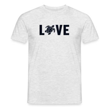 Love Tortoise Water Turtle Turtle - Men's T-Shirt - heather grey - Front - AI Model Male 178 dark (178cm)
