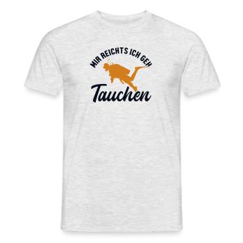 Mir reichts ich geh Tauchen Tauchermaske Scuba - Männer T-Shirt - Grau meliert - Vorne - AI Model Male 178 dark (178cm)