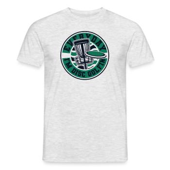 Everyday I'm Disc Golfing Frisbee Golf Basket - Men's T-Shirt - heather grey - Front - AI Model Male 178 dark (178cm)