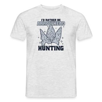 I'd Rather Be Arrowhead Hunting Hunting Tips - Men's T-Shirt - heather grey - Front - AI Model Male 178 dark (178cm)