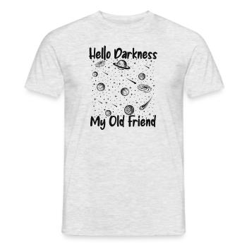 Hello Darkness My Old Friend Sternenhimmel - Männer T-Shirt - Grau meliert - Vorne - AI Model Male 178 dark (178cm)