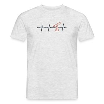 Astronomie Heartbeat Astronomie Photographe Cosmologiste - T-shirt homme - gris chiné - Devant - AI Model Male 178 dark (178cm)