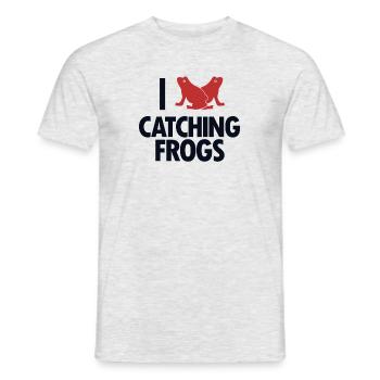 I Love Catching Frogs Tree Frog Toad Frog - Men's T-Shirt - heather grey - Front - AI Model Male 178 dark (178cm)