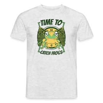 Time To Catch Frogs Tree Frog Toad Frog Catcher - Men's T-Shirt - heather grey - Front - AI Model Male 178 dark (178cm)